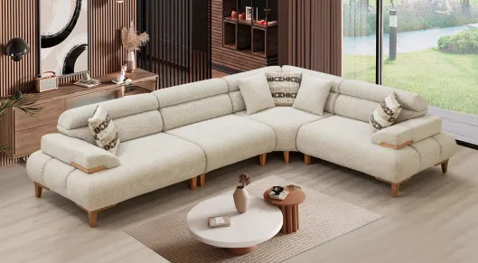 Product img 2, Hayal Ahşap Ayaklı Köşe Koltuk Takımı